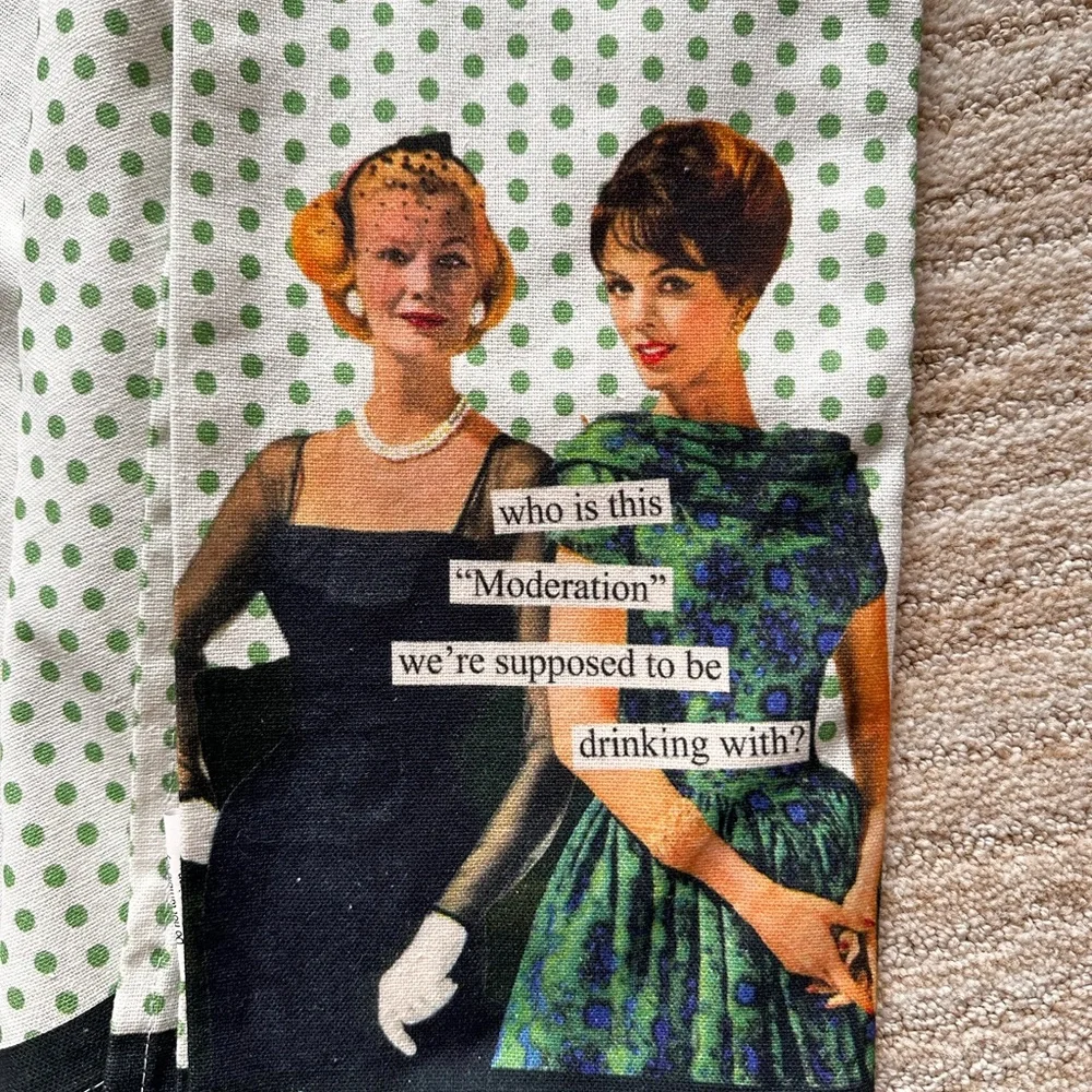 Boston International Anne Taintor Cotton Kitchen Towels Set of 2 Moderation Who?